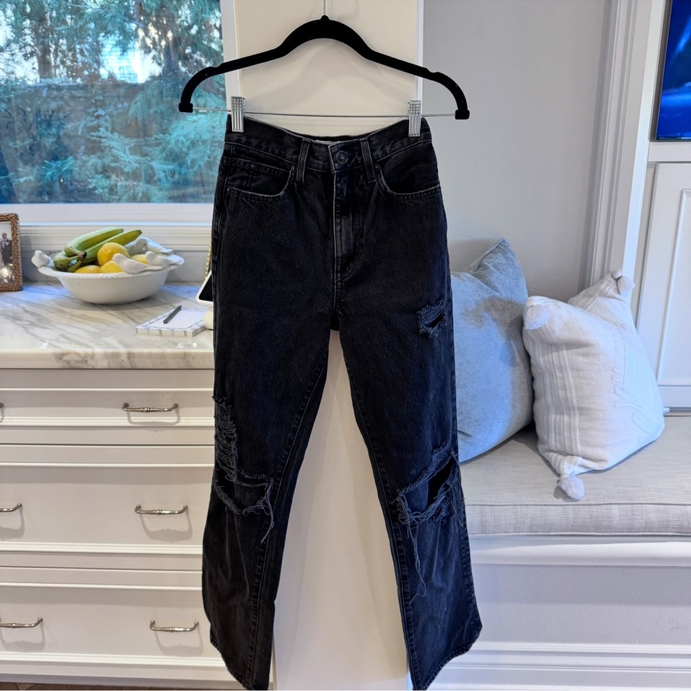 SLVRLAKE Black London Jeans with Rips